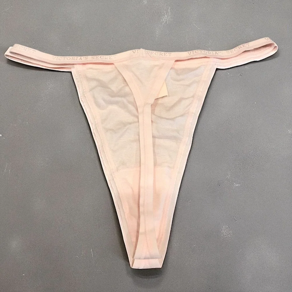 NWT Victoria's Secret Vintage Signature Cotton Logo V  String Thin Band Thong LG